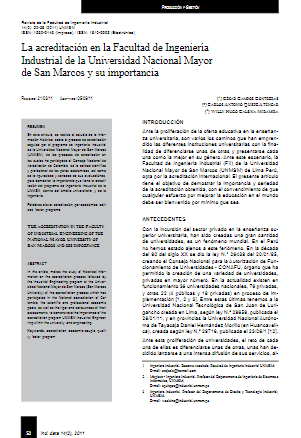 La acreditación en la Facultad de Ingeniería Industrial
