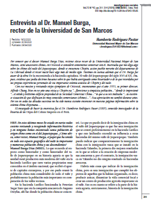 Entrevista al Dr. Manuel Burga, rector de la Universidad de San Marcos