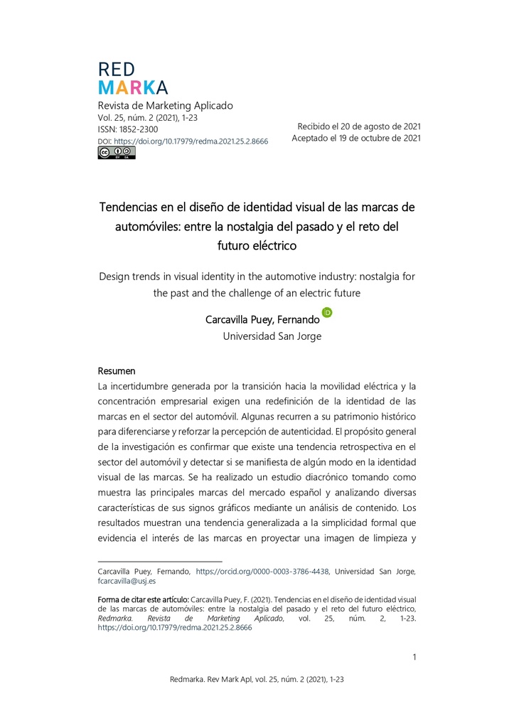 Tendencias en el diseño de identidad visual de las marcas de automóviles: entre la nostalgia del pasado y el reto del futuro eléctrico