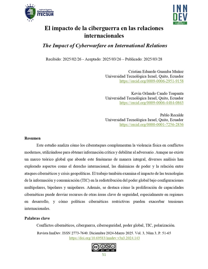 El impacto de la ciberguerra en las relaciones internacionales