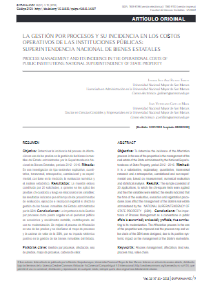 La gestión por procesos y su incidencia en los costos operativos de las instituciones públicas