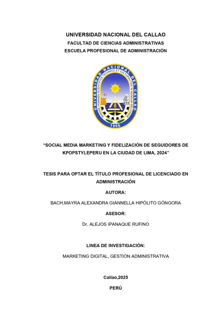 Social media marketing y fidelización de seguidores de Kpopstyleperu en la ciudad de Lima, 2024