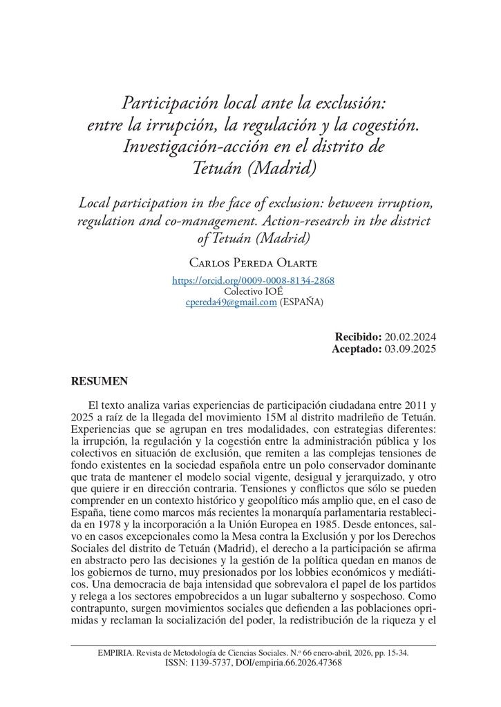 Revista de Investigación de Ciencias Sociales Núm. 66