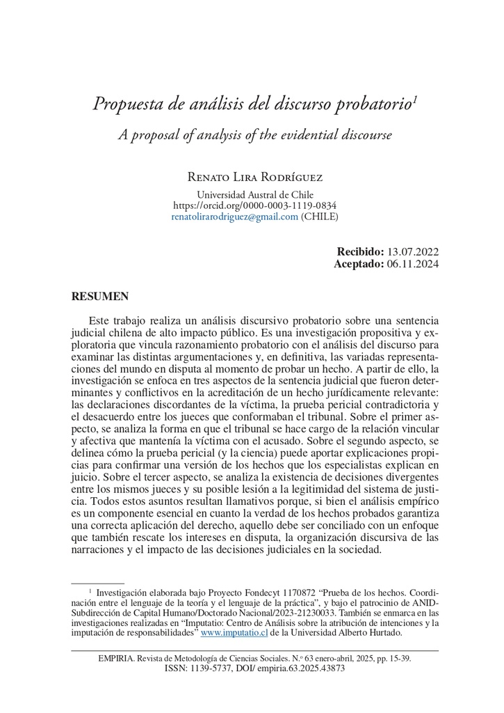 Revista de Investigación de Ciencias Sociales Núm. 63