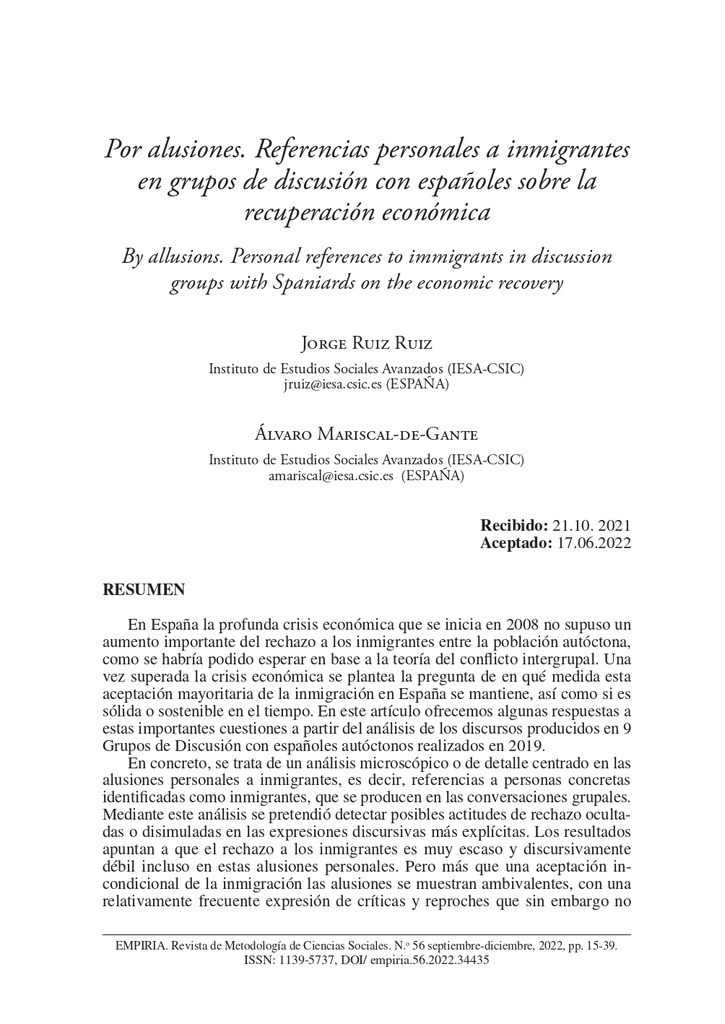 Revista de Investigación de Ciencias Sociales Núm. 56