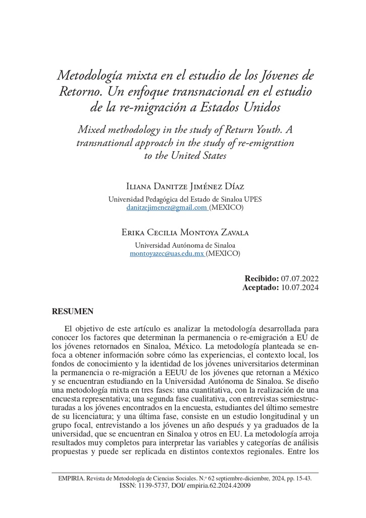 Revista de Investigación de Ciencias Sociales Núm. 62