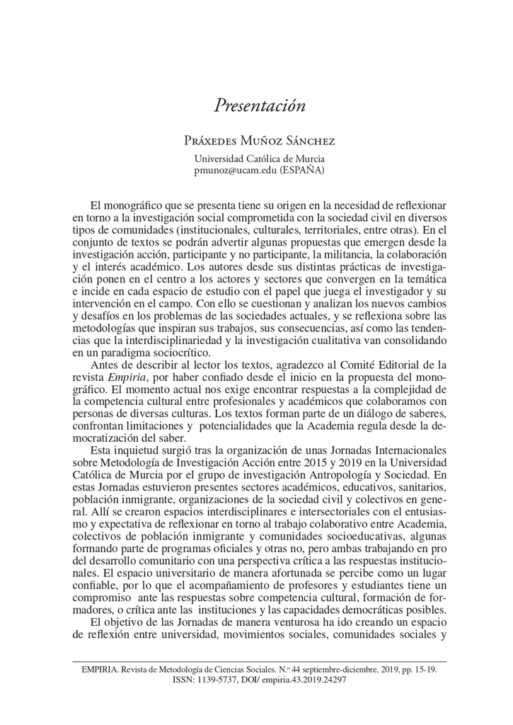 Revista de Investigación de Ciencias Sociales Núm. 44