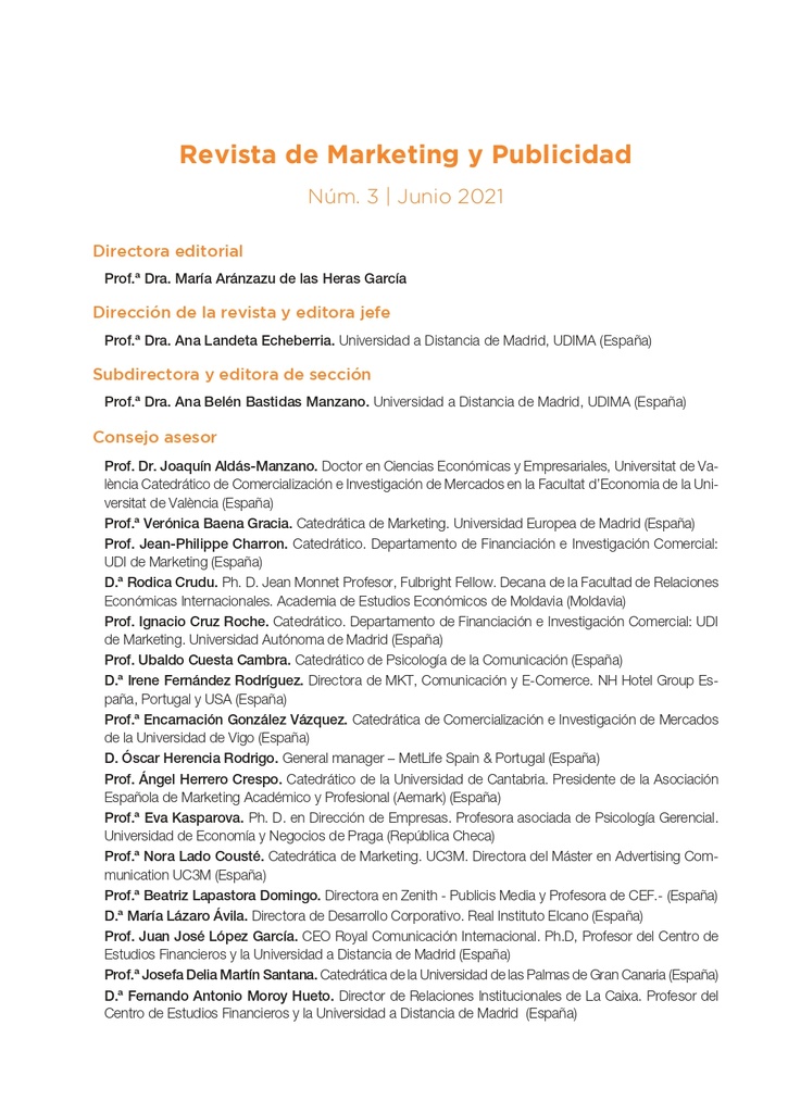 Revista de Marketing y Publicidad N.º 3