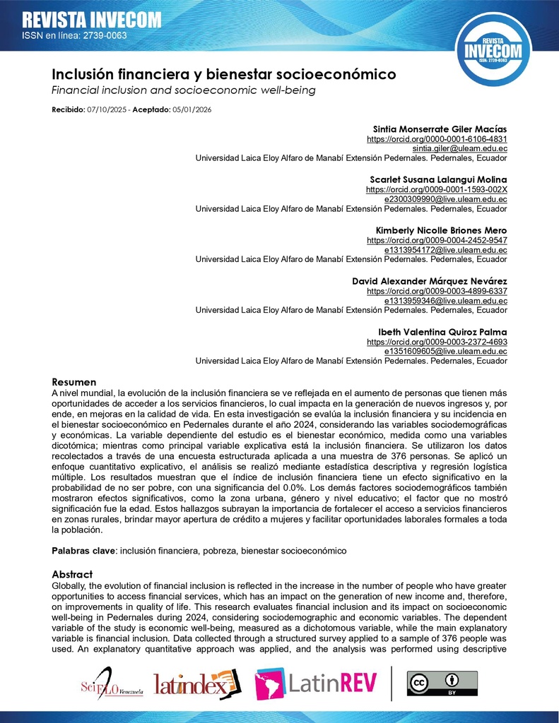 Revista InveCom Vol. 6 Núm. 3