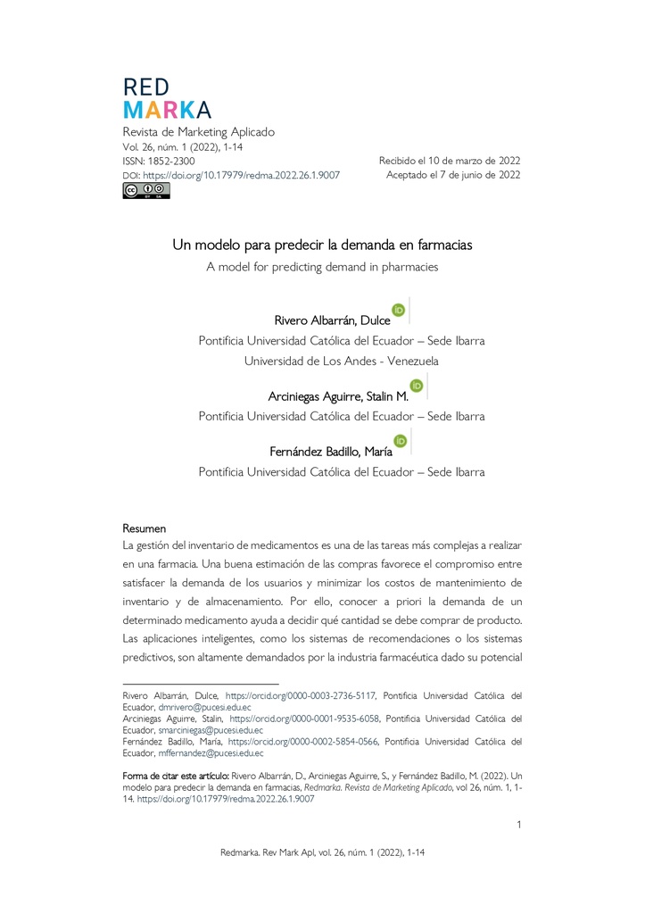 Revista de Marketing Aplicado Vol. 26 Núm. 1: Interacción del Marketing y la Inteligencia Artificial: tendencias en la Sociedad Digital