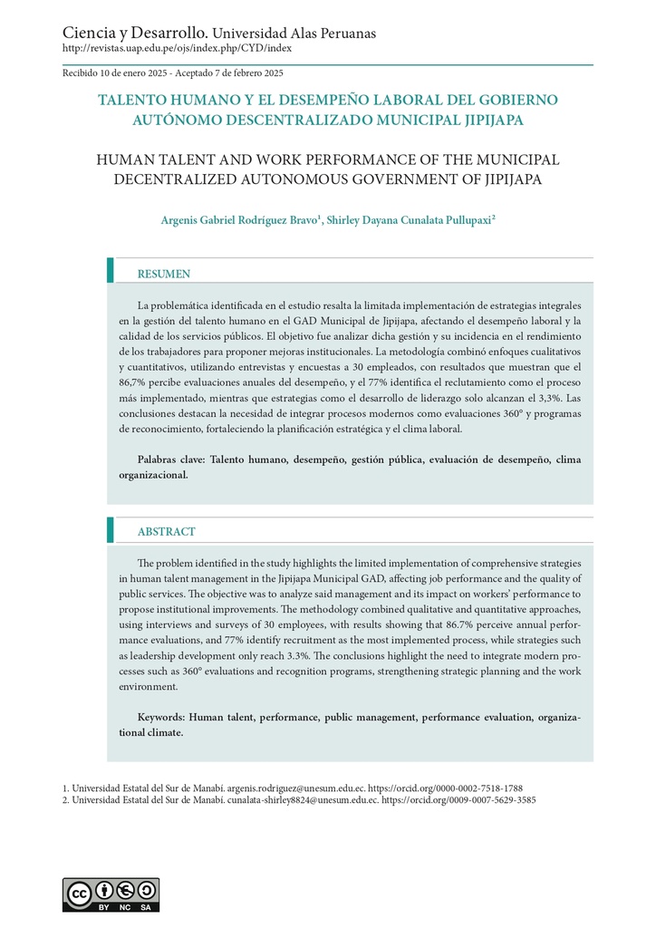 Revista de Cientifica Ciencia y Desarrollo Vol. 28, Núm. 1