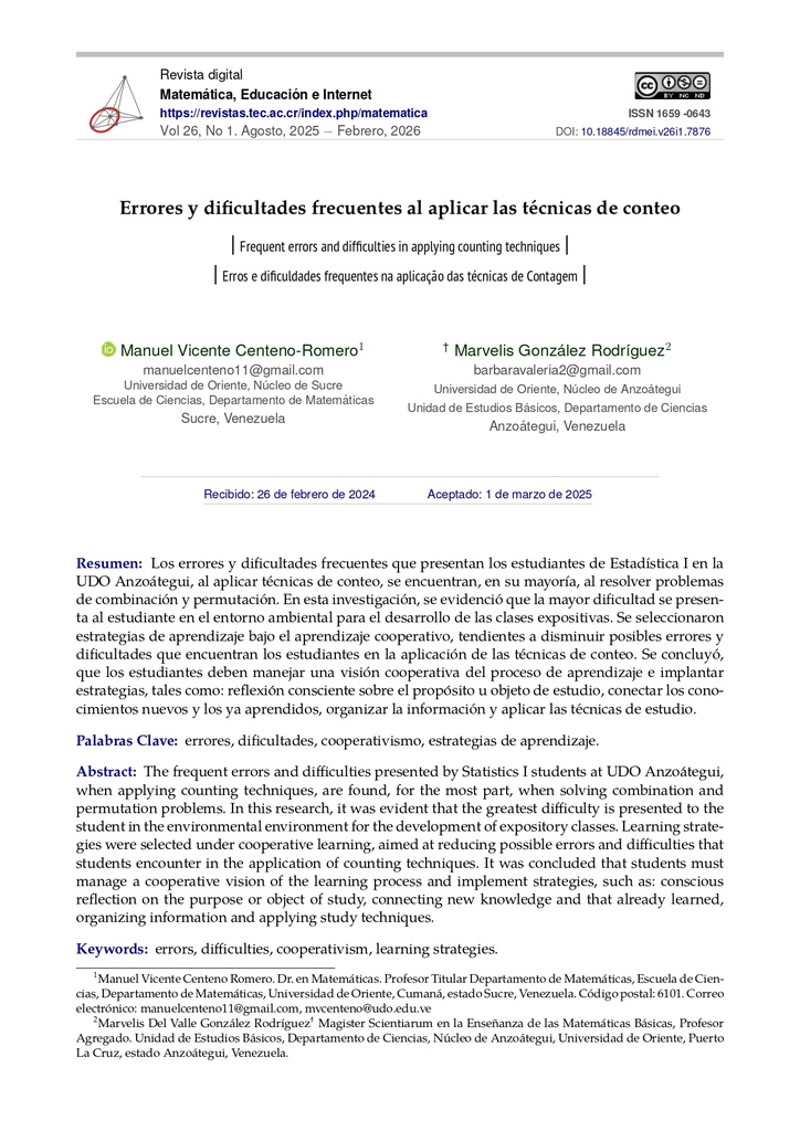 Errores y dificultades frecuentes al aplicar las técnicas de conteo