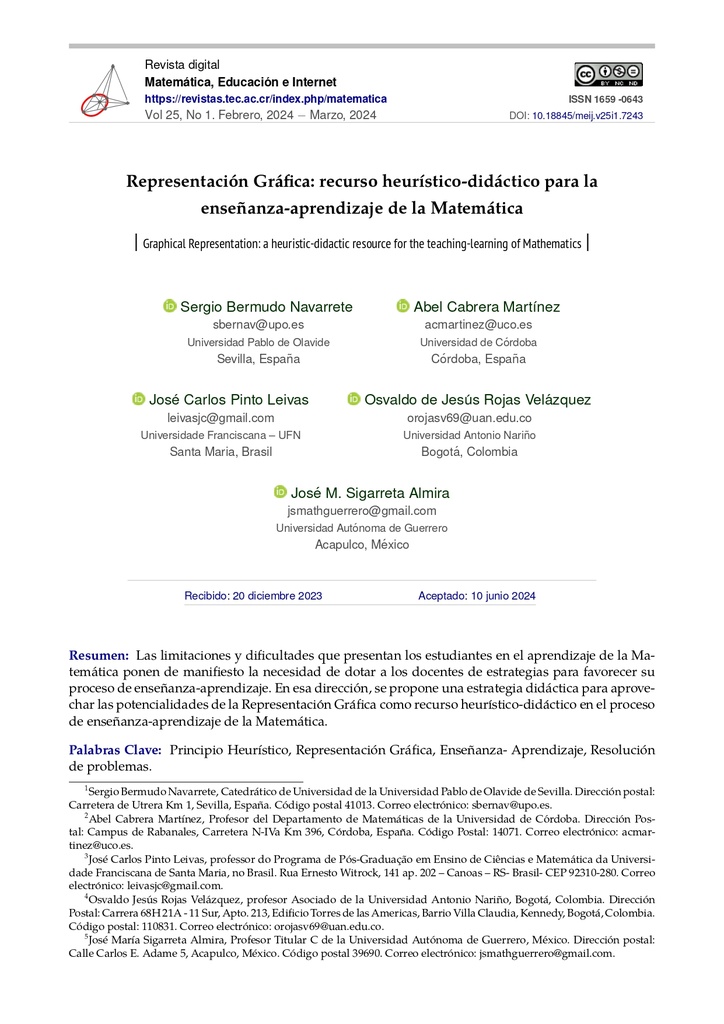 Representación Gráfica: recurso heurístico-didáctico para la enseñanza-aprendizaje de la Matemática