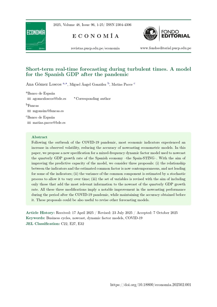 Short-term real-time forecasting during turbulent times. A model for the Spanish GDP after the pandemic