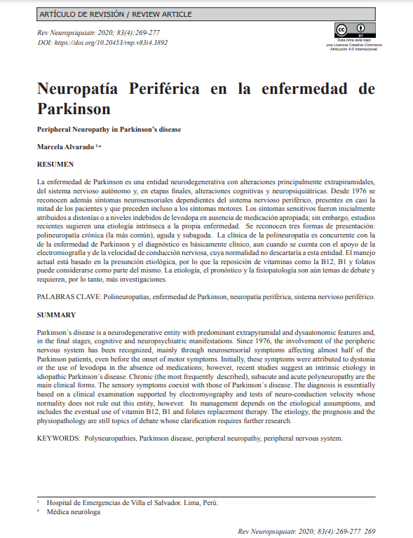 Neuropatía Periférica en la enfermedad de Parkinson