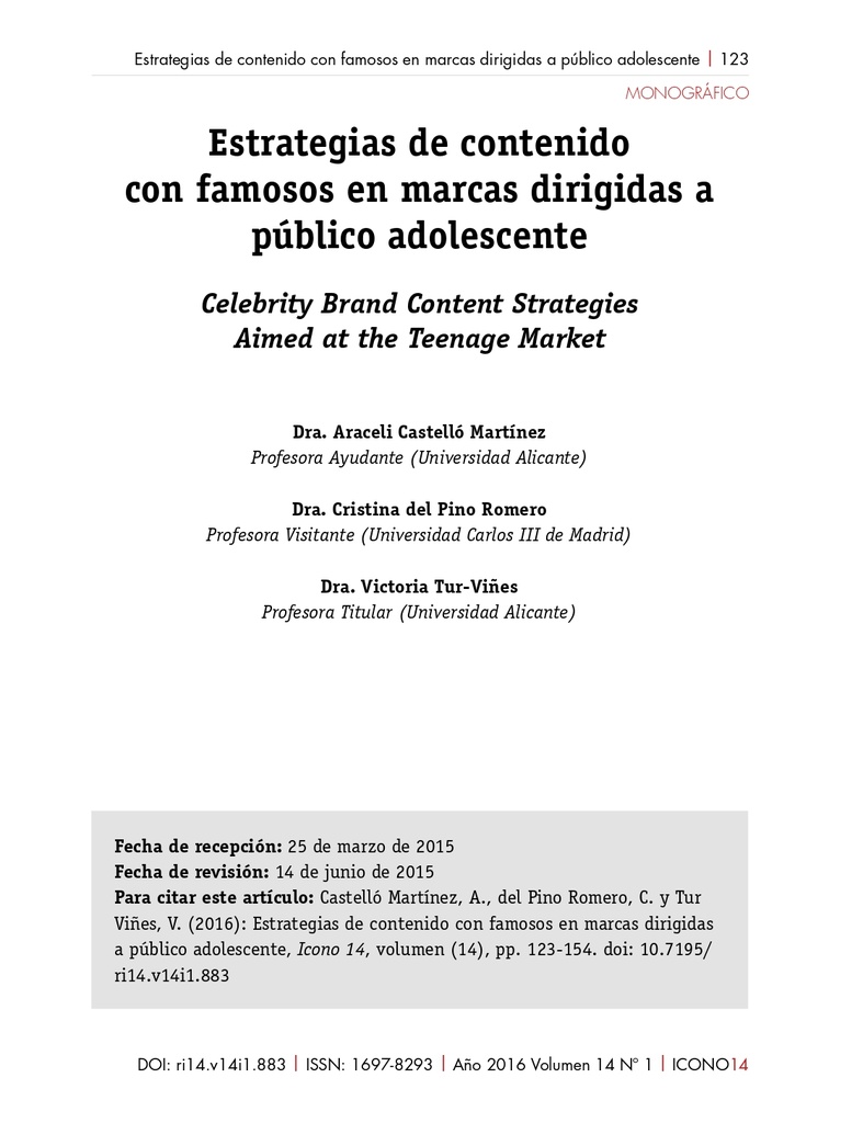 Estrategias de contenido con famosos en marcas dirigidas a público adolescente
