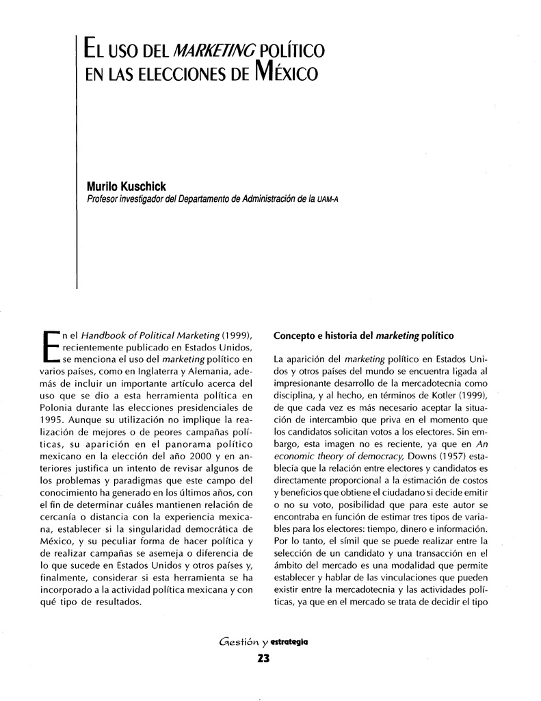 El uso del marketing político en las elecciones de México