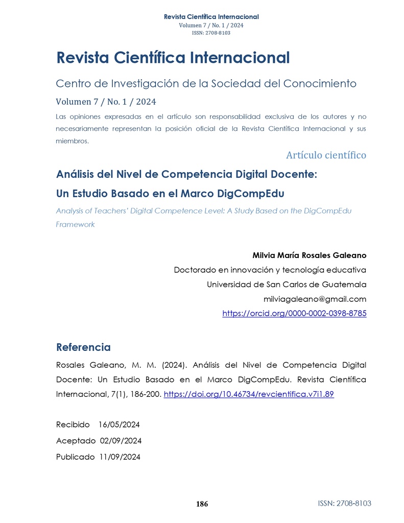 Análisis del Nivel de Competencia Digital Docente: Un Estudio Basado en el Marco DigCompEdu