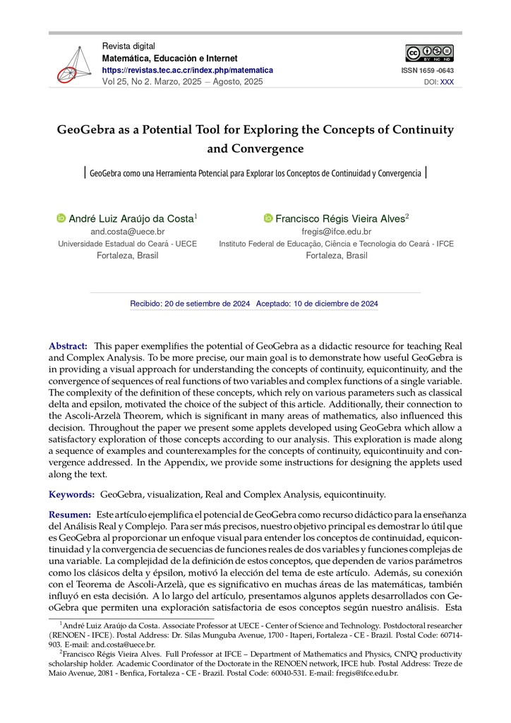 Revista Digital Matemática, Educación e Internet Vol. 25 No. 2