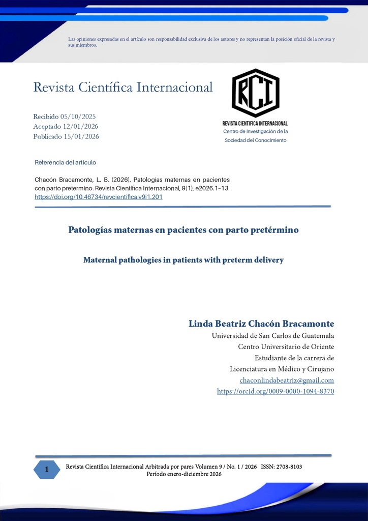 Revista Científica Internacional Vol. 9 Núm. 1