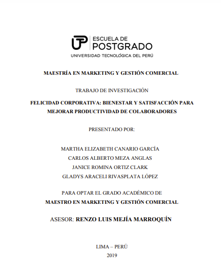 Felicidad Corporativa: bienestar y satisfacción para mejorar productividad de colaboradores
