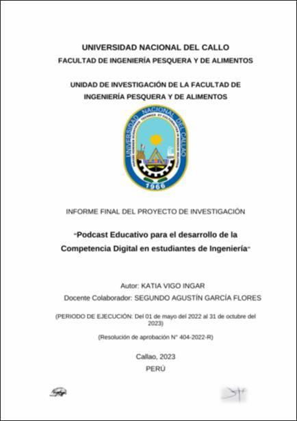 Podcast Educativo para el desarrollo de la Competencia Digital en estudiantes de Ingeniería