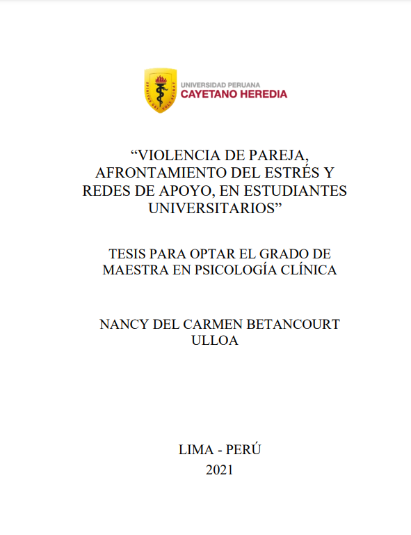 Violencia de pareja, afrontamiento del estrés y redes de apoyo, en estudiantes universitarios