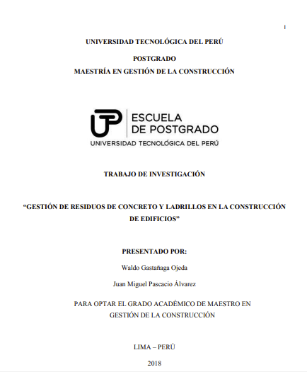 Gestión de residuos de concreto y ladrillo en la construcción de edificios