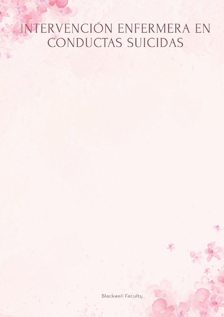 INTERVENCIÓN ENFERMERA EN CONDUCTAS SUICIDAS