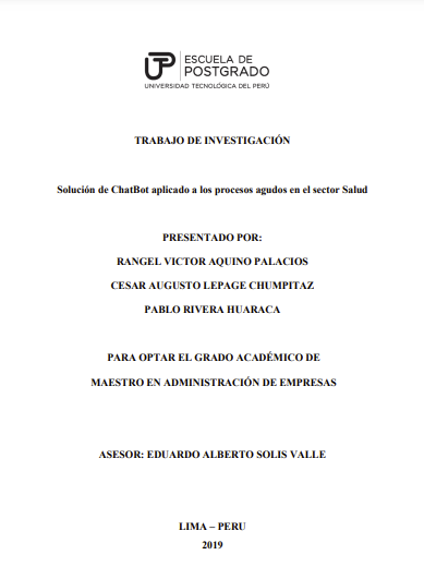 Solución de ChatBot aplicado a los procesos agudos en el sector salud
