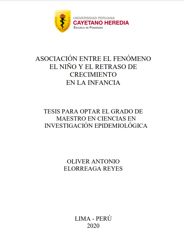 Asociación entre el fenómeno El Niño y el retraso de crecimiento en la infancia