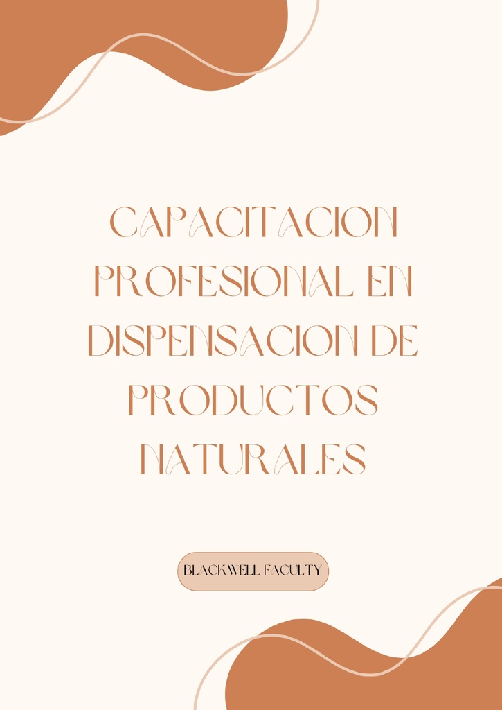 CAPACITACION PROFESIONAL EN DISPENSACION DE PRODUCTOS NATURALES