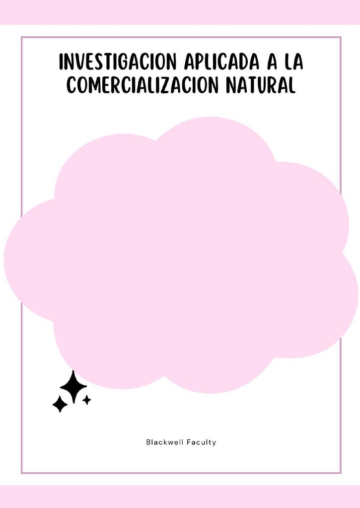INVESTIGACION APLICADA A LA COMERCIALIZACION NATURAL
