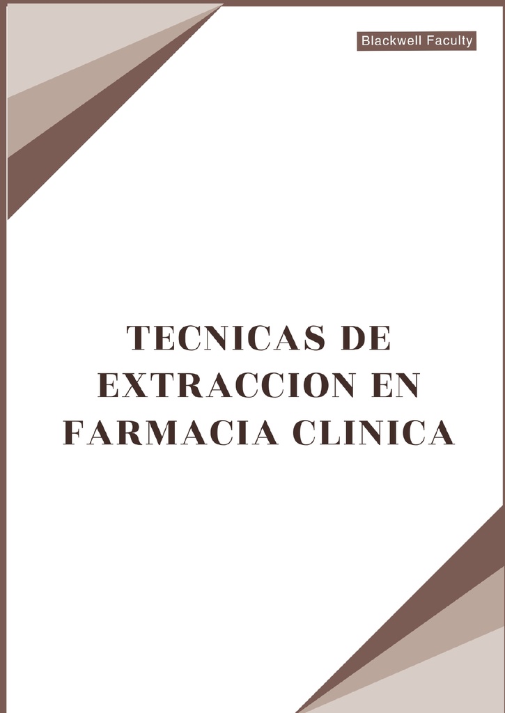 TECNICAS DE EXTRACCION EN FARMACIA CLINICA
