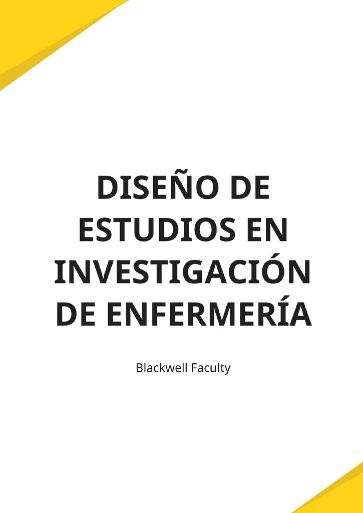 DISEÑO DE ESTUDIOS EN INVESTIGACIÓN DE ENFERMERÍA