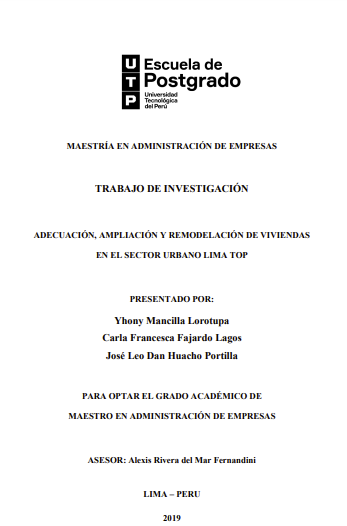 Adecuación, ampliación y remodelación de viviendas en el sector urbano Lima Top