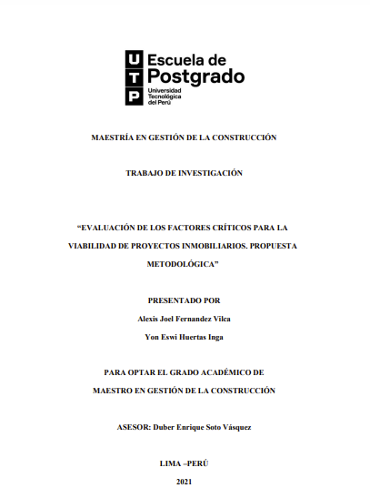 Evaluación de los factores críticos para la viabilidad de proyectos inmobiliarios. Propuesta metodológica