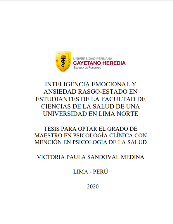 Inteligencia emocional y ansiedad rasgo-estado en estudiantes de la Facultad de Ciencias de la Salud de una universidad en Lima Norte