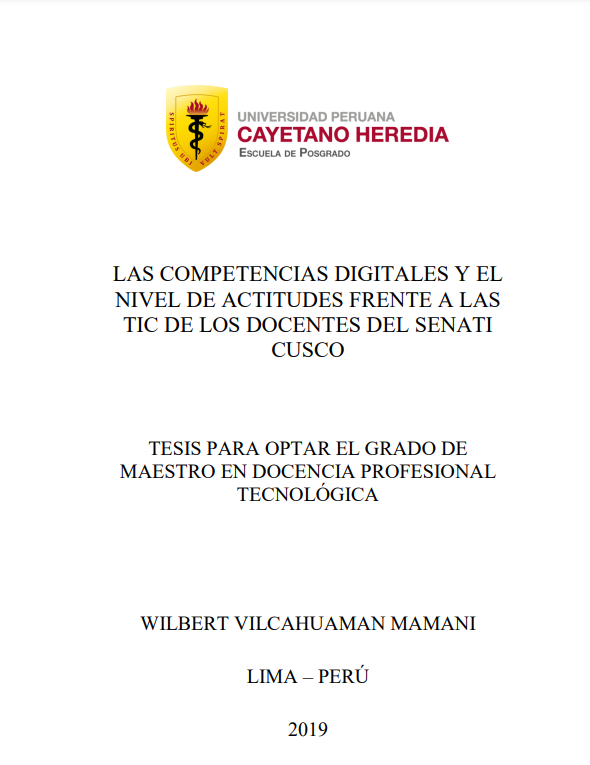 Las competencias digitales y el nivel de actitudes frente a las TIC de los docentes del SENATI Cusco