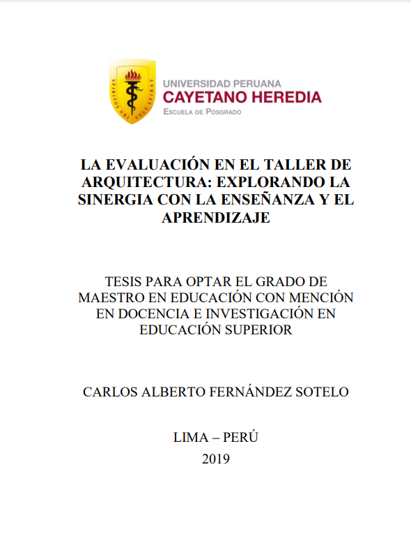 La evaluación en el taller de arquitectura: explorando la sinergia con la enseñanza y el aprendizaje