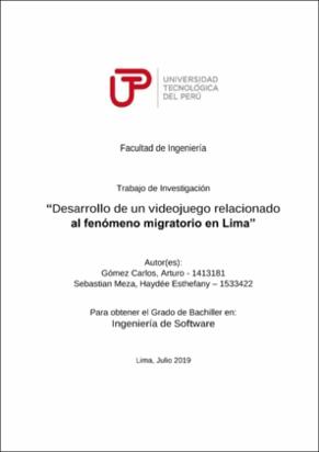 Desarrollo de un videojuego relacionado al fenómeno migratorio en Lima