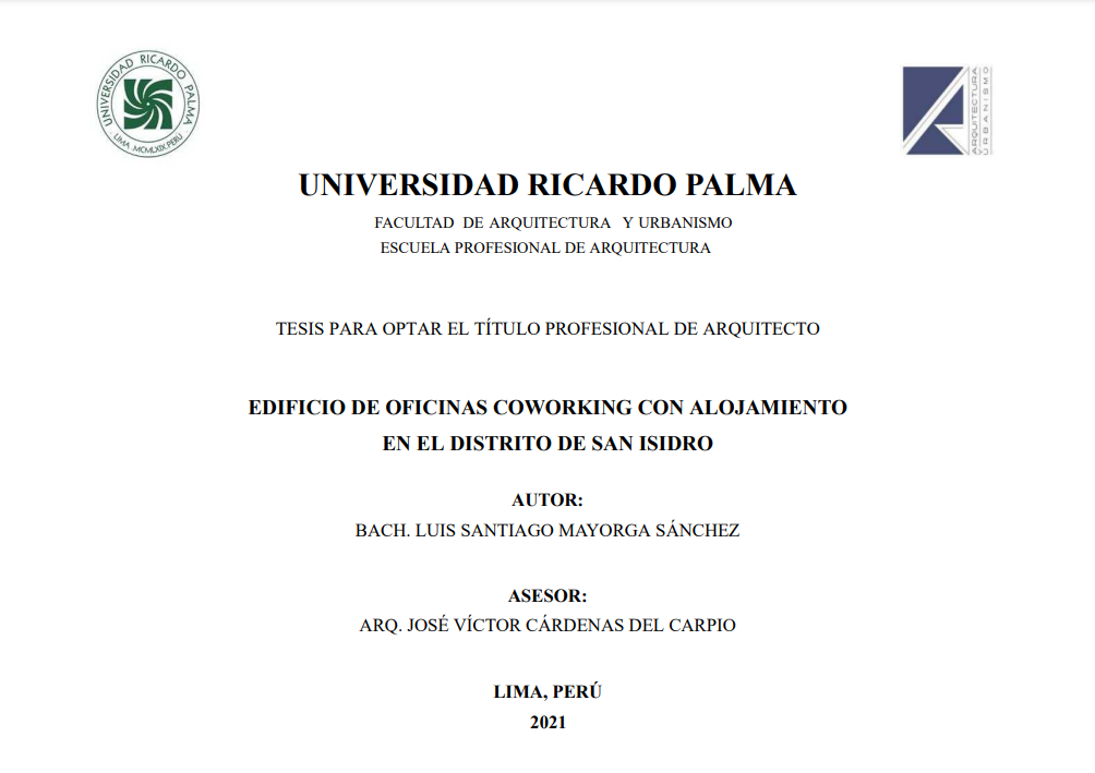 Edificio de oficinas coworking con alojamiento en el distrito de San isidro