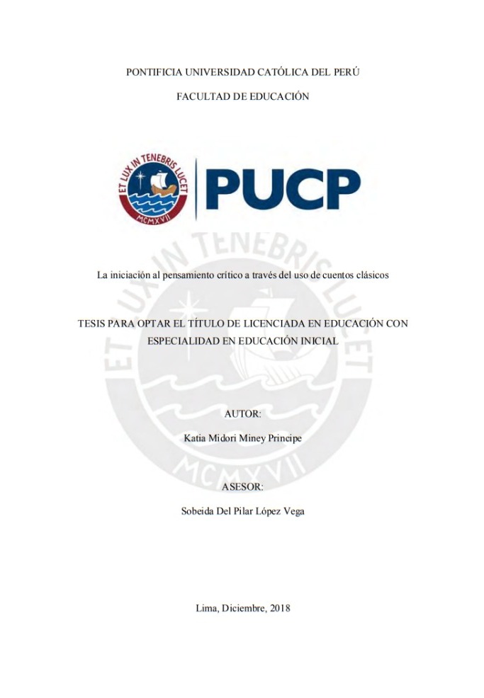 La iniciación al pensamiento crítico a través del uso de cuentos clásicos