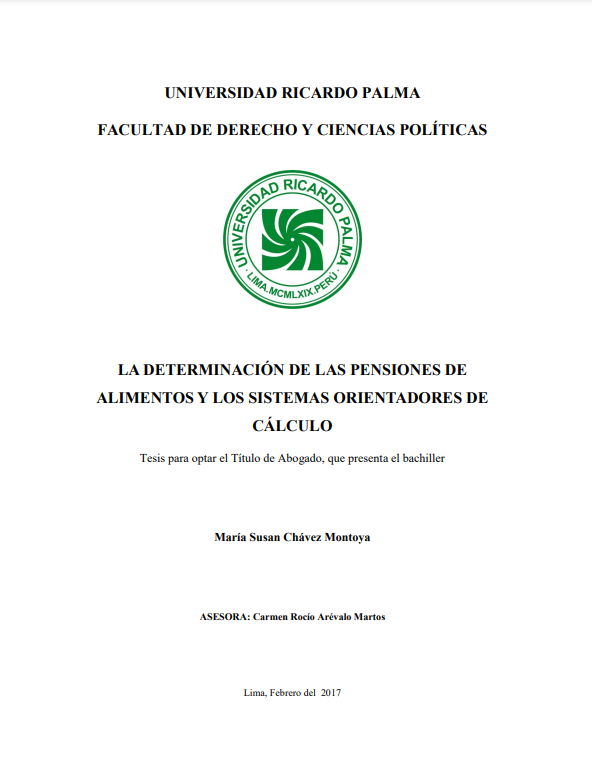 La determinación de las pensiones de alimentos y los sistemas orientadores de cálculo