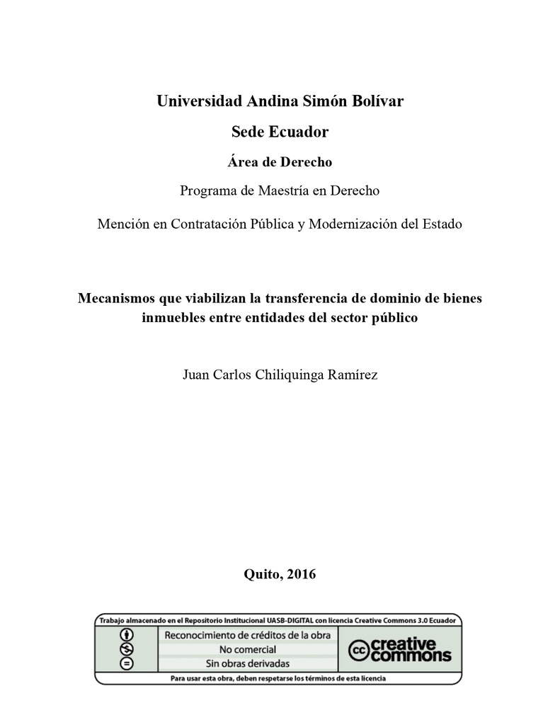 Mecanismos que viabilizan la transferencia de dominio de bienes inmuebles entre entidades del sector público