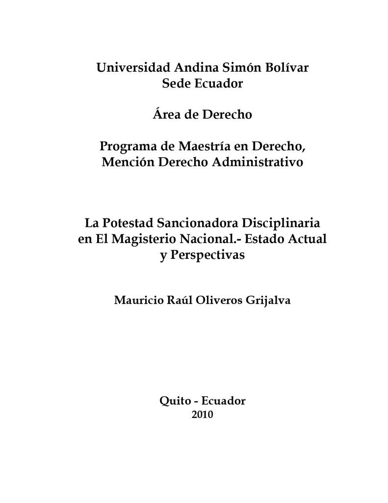 La potestad sancionadora disciplinaria en el Magisterio Nacional: estado actual y perspectivas