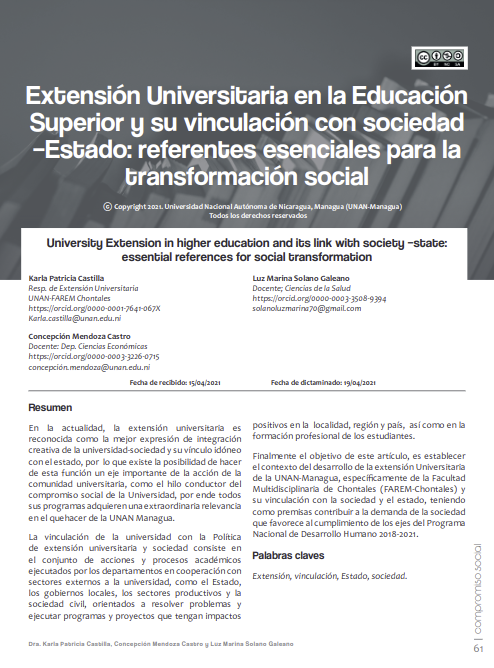 Extensión Universitaria: alta proyección socio-educativa y un aporte significativo para el desarrollo del país