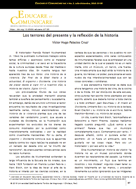 Los terrores del presente y la reflexión de la historia