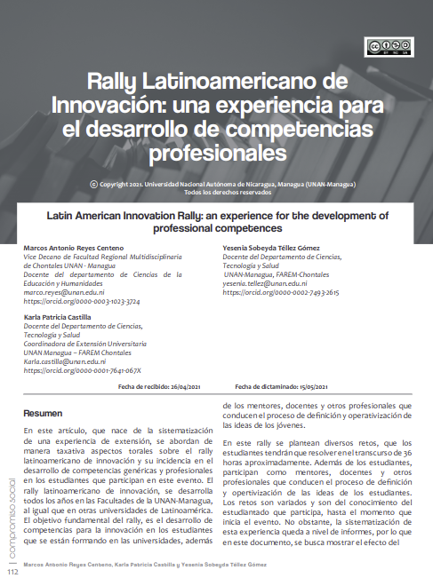 Rally Latinoamericano de Innovación: una experiencia para el desarrollo de competencias profesionales