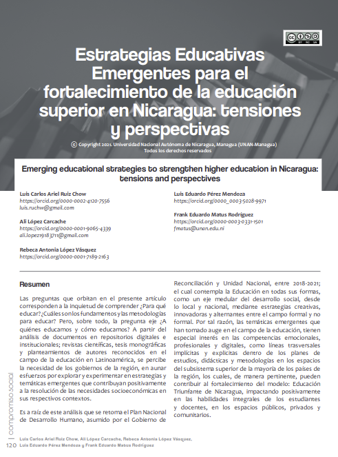 Estrategias Educativas Emergentes para el fortalecimiento de la educación superior en Nicaragua: tensiones y perspectivas